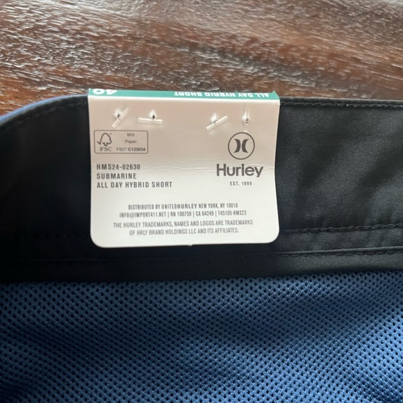 NWT Hurley men’s hybrid short Sizes 40 - Picture 12 of 16